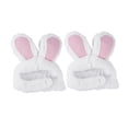 thumbnail image 4 of BEADCEST 2Pcs Rabbit Ears Cat Hat Small Pet Headwear Costume Accessory for Kittens White Pink Color 17 x 5 x 5 in, 4 of 8