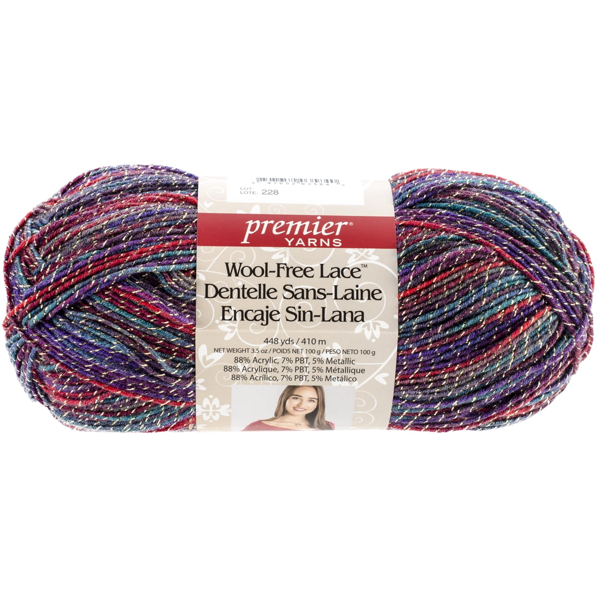 Premier Yarns WoolFree Lace YarnGypsy Bling