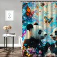 BCIIG Panda Bears Butterflies Surrealism Bathroom Décor Set with Hooks