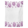 thumbnail image 3 of Ambesonne Flowers Tablecloth Rectangular Table Cover, Romantic Lilac Garden, 60"x84", Lilac White, 3 of 4