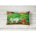 thumbnail image 2 of Carolines Treasures 7414PW1216 Corgi Pumpkin Ride with Goat Canvas Fabric Decorative Pillow, 12H x16W, multicolor, 2 of 3