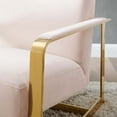 thumbnail image 4 of Accent Chair, Velvet, Metal Steel, Gold Pink, Modern Contemporary Urban Design, Living Lounge Room Hotel Lobby Hospitality, 4 of 8