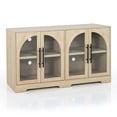 thumbnail image 5 of Bailor Rustic Wood Television Stand for TVs up to 60" with Adjustable Shelves, Natural, 5 of 10