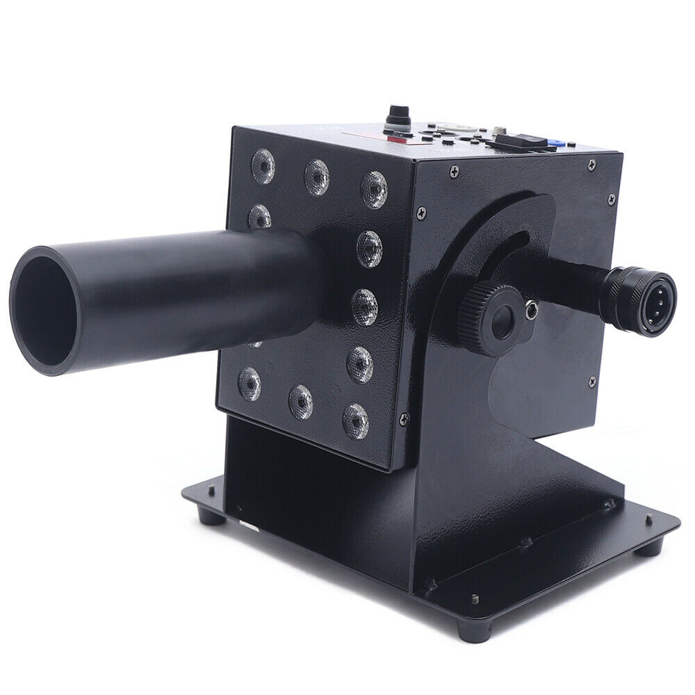 CO₂ Fog Jet Machine with 12 LED Lights – Adjustable 180° Spray Angle, 19.69-26.25ft Height, DMX Controlled, Durable for Stage Effects, Parties & Events