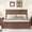 Walnut, variant on Mirightone King Size Farmhouse Bed Frame with Charging Station, Tall Headboard & Footboard, Solid Wood Platform Bed, No Box Spring Needed, Noise-Free, White