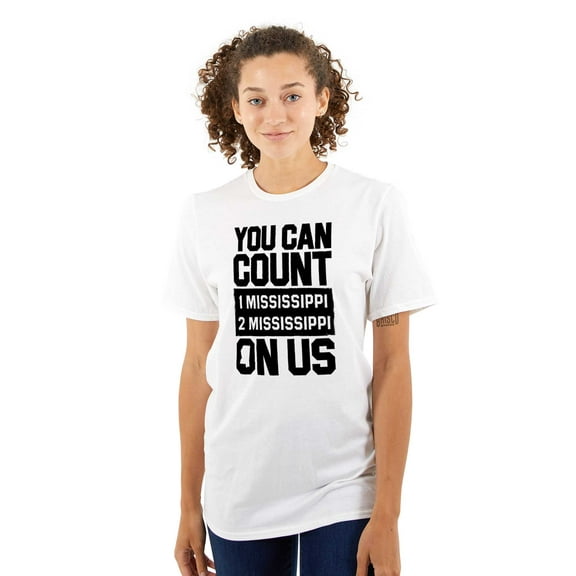 Count On Me Mississippi Men's Graphic T Shirt Tees Brisco Brands S