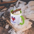 thumbnail image 5 of 3dRose, Image of I Love Great Britain In Flag Heart, 15oz Two-Tone Green Mug, 5 of 7