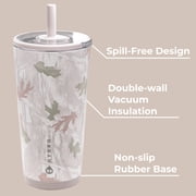 HydroJug Everyday Tumbler – Ceramic-Lined Insulated Tumbler with Straw and Soft-Touch Lid, Cup Holder Friendly – 20 oz, Camo
