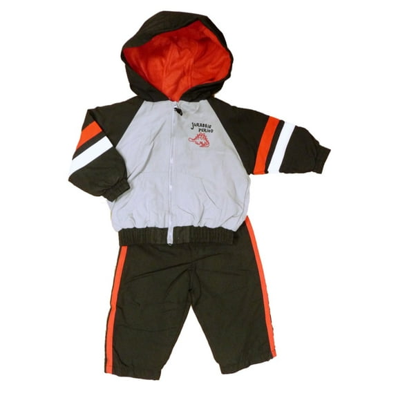 Little Rebels Infant & Toddler Boys Gray Dino Jacket & Pants Track Suit Set