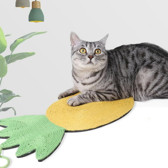 Cat Kitten Scratching Board Scratcher Sisal Rope Wear-Resistant Interactive for pineapple