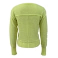 thumbnail image 3 of Gibobby Suéter térmico de manga larga para mujer de punto de otoño e invierno para mujer, moda de temperamento, manga larga, cuello en V, Color sólido (Verde, M), 3 of 4
