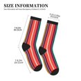 thumbnail image 2 of Crew Socks for Women Men Athletic - Vertical Stripes Soft Comfort Breathable Mid-Calf Sole Running Socks Womens Men, 2 of 7