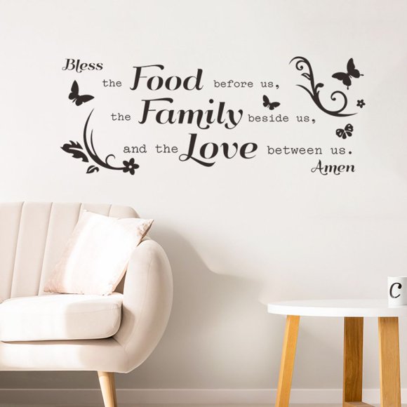 Wall sticker with Happy Wall Sticker Quotes Inspirational Black Wall Sticker Wall Decoration for Bedroom Living Room 2pcs