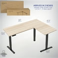 thumbnail image 6 of VIVO Light Wood / Black Electric 63" x 47" Corner Standing Desk, 6 of 8