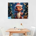 thumbnail image 2 of Nawypu Christmas Dragon, Christmas Dragon, Chinese Dragon, New Year's Fireworks, Canvas Wall Art Print Poster For Home School Office Decor Frame-style, 2 of 4