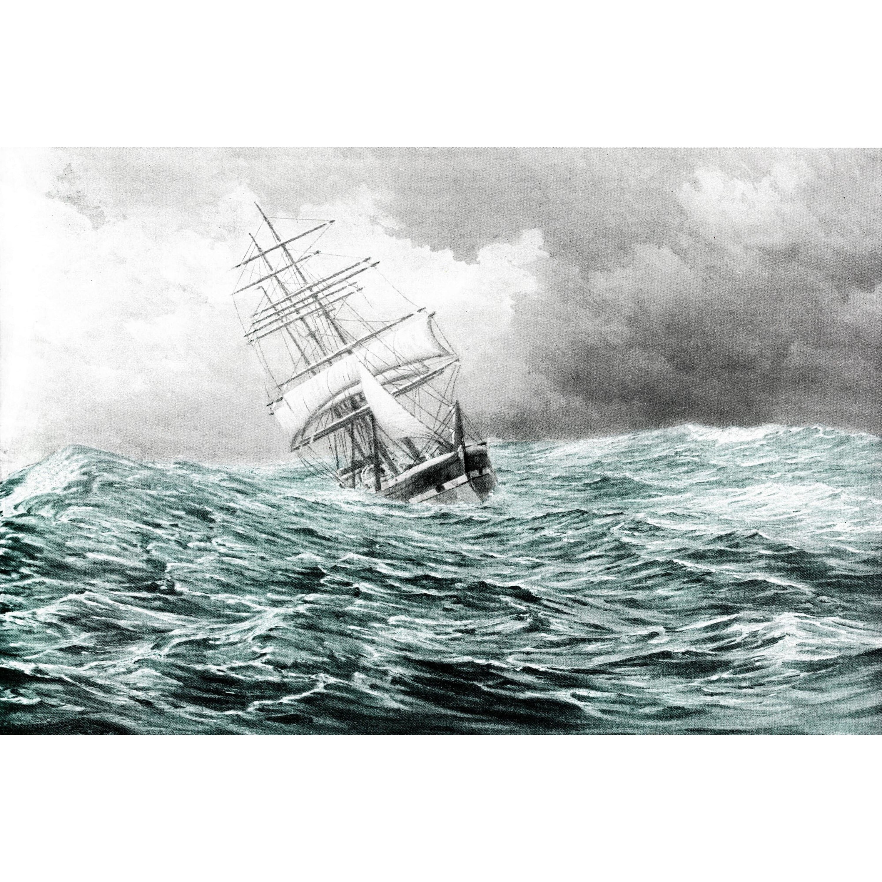 "Rough Waters" Painting Print on Wrapped Canvas