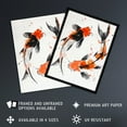 thumbnail image 2 of Artery8 Two Japanese Koi Carp Fish Bright Watercolour Living Room Extra Large XL Wall Art Poster Print, 2 of 3
