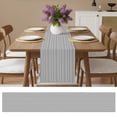 thumbnail image 6 of Grey Striped Table Runner 70 Inches Long, Farmhouse Vintage Gray Stripes Cotton Linen Table Runners Dresser Scarves, Decorative Fabric Tabletop Scarf Furniture Cover for Home Dinner Party 13"x70", 6 of 9