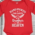 thumbnail image 4 of Inktastic Handpicked for Earth by My Brother in Heaven Angel Wings Boys or Girls Long Sleeve Baby Bodysuit, 4 of 5
