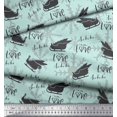thumbnail image 2 of Soimoi Poly Georgette Fabric Sleigh & with Love Text Print Fabric by Yard 52 Inch Wide, 2 of 5