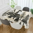 thumbnail image 2 of Yayeee Tablecloths 54" x 54" Rectangle Wrinkle Resistant Party Table Cover, Hand Drawn Christmas Trees, 2 of 8