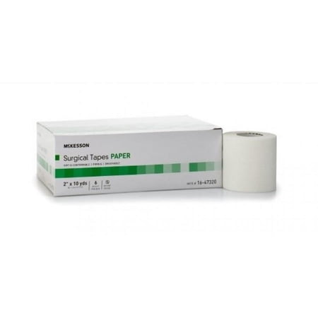 McKesson Surgical Tape Paper, 2 Inches x 10 Yards, White, Non-sterile, 72 Count