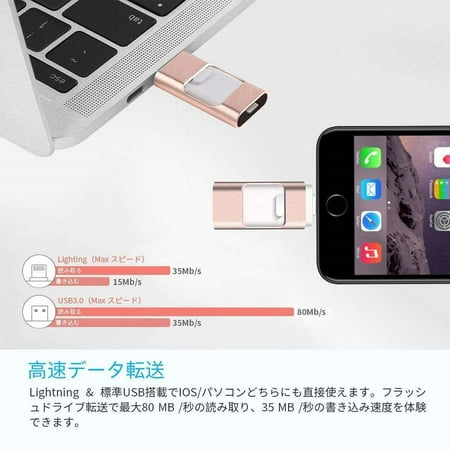 Rose Gold 512gb 3 0 Usb Flash Drives For Iphone 3 In 1 Lightning Otg Jump Drive Ipad Memory Stick Ios External Walmart Canada