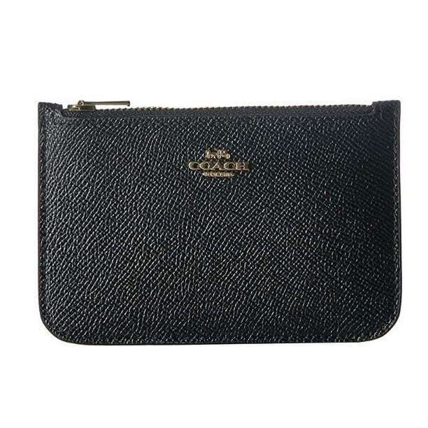 Coach COACH Women's Zip Card Case in Crossgrain Leather Li/Black One