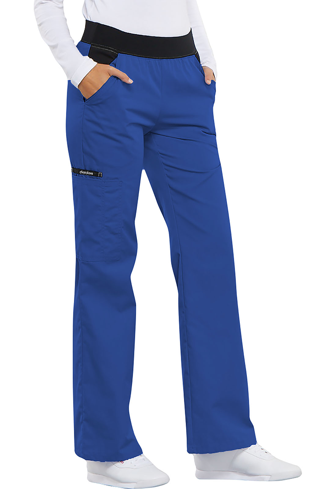 Taupe Cherokee Scrubs Flexibles Mid Rise Knit Waist Pull On Pants 1031