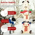 thumbnail image 5 of GVN Christmas Decorations Decor,5.6 Feet Lighted Stacked Snowmen Christmas Decoration, 5 of 7