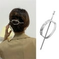 thumbnail image 3 of Metal Minimalist Hairpin Clip Hair Stick Barrettes Accessory for Women Elegant Hair Clips, 3 of 6