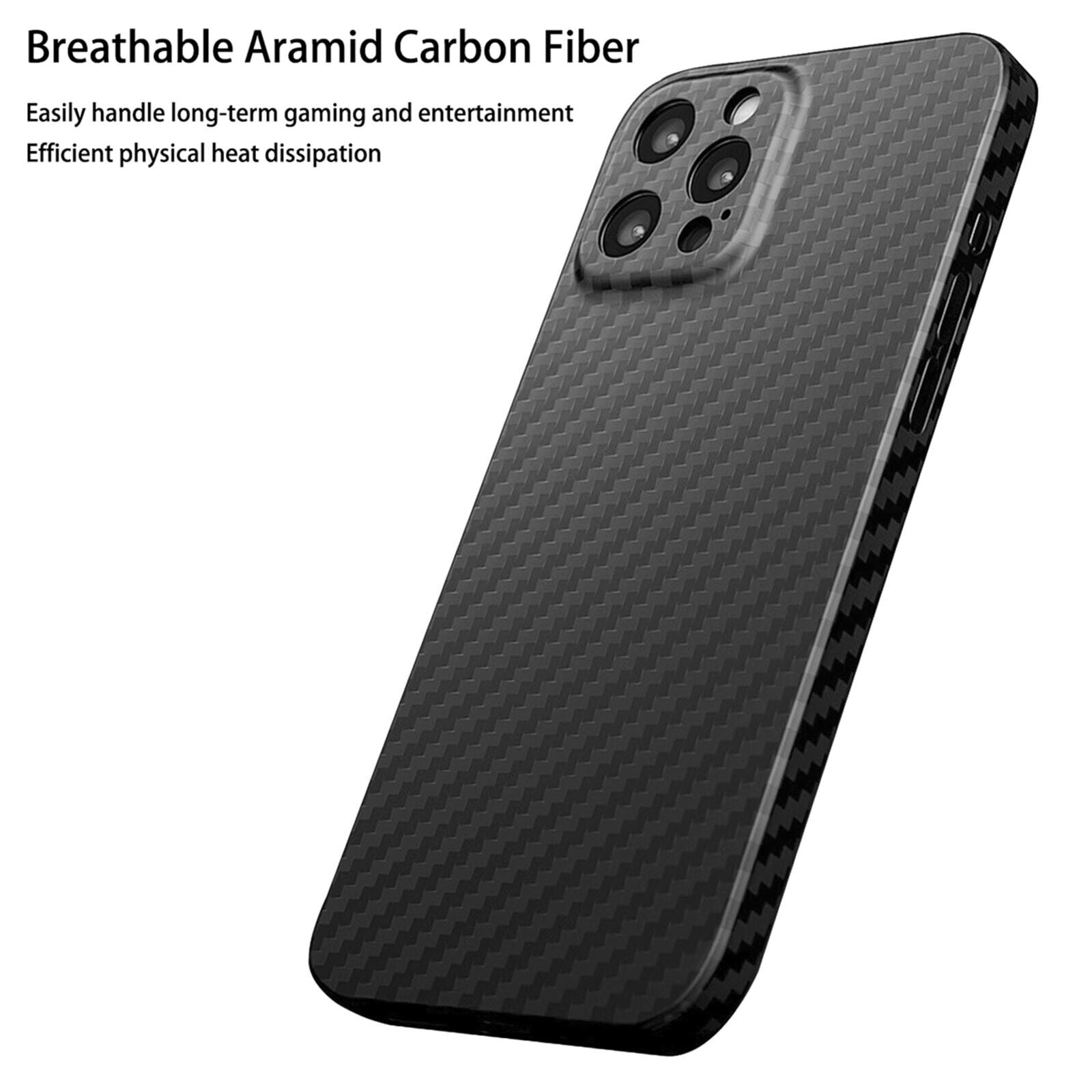Case for iPhone 14 Pro Max, Compatible with Wireless Charging, Ultra Slim & Lightweight with Carbon Fiber Texture Anti-drop Anti-scratch Phone Cover for iPhone 14 Pro Max, Black