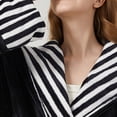 thumbnail image 7 of Jamicy Women's Sleep Robe Casual Striped Bath Robe Fleece Long Bathrobe Fluffy Plush Fuzzy Long Sleeve Soft Thick Warm, 7 of 7