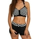 thumbnail image 1 of WILLBEST Bikini de Dos Piezas Con Estampado Tropical Para Mujer, Traje de Baño Dividido, Top Corto Con Pantalones Cortos, Traje de Baño de Dos Piezas, 1 of 5