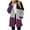 Purple, variant on Women's Color Block Jacket Trendy Full Zip Loose Long Thermal Warm Fleece Hoodies Causal Long Sleeve Hooded Outfits (L, Khaki)