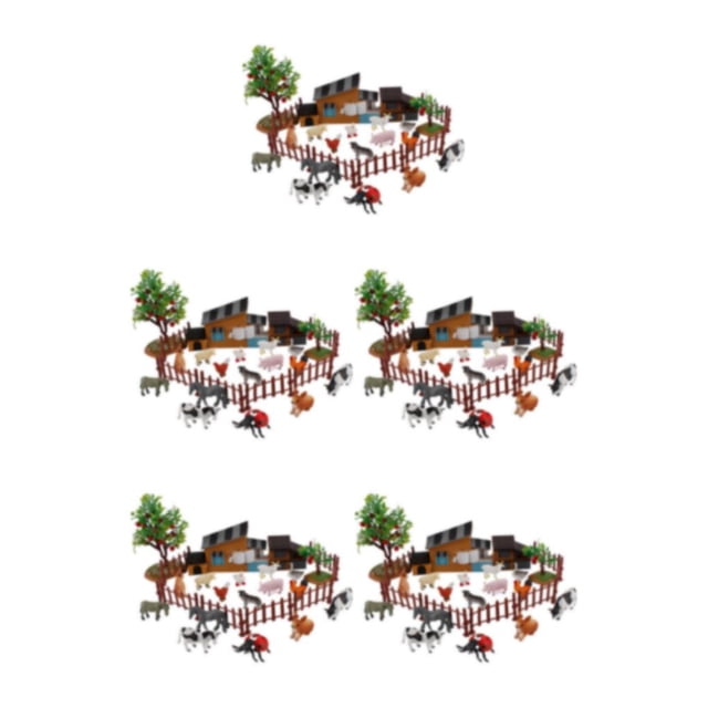 Vogacara Juego de 21 piezas de animales de granja, figuras de animales de granja diminutas realistas, juguete para niños de fiesta Type2 NO2