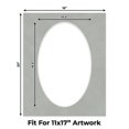 thumbnail image 2 of Light Grey Suede Picture Frame Mat for 16x20 Frames - Oval Opening for 11x17 Photos - 25 Mats, 2 of 7