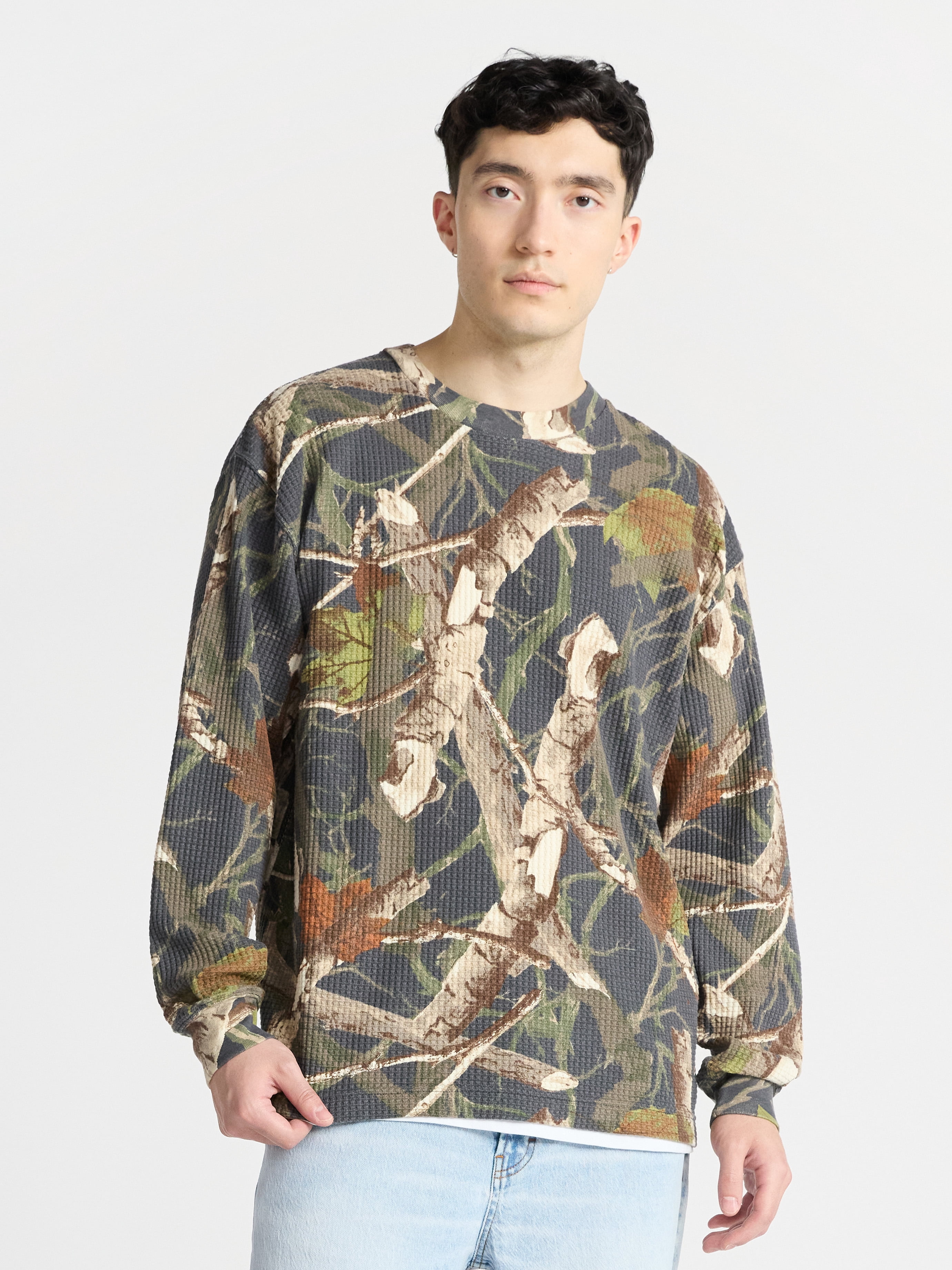 No Boundaries Men's & Big Men's Thermal Long-Sleeve Tee, 3-Pack