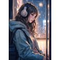 thumbnail image 3 of Póster y impresiones de mariposas y chicas de anime con flores samuráis japonesas modernas, impresión en lienzo, arte de pared, imagen para decoración de sala de estar y estudio, 3 of 5