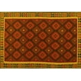 thumbnail image 1 of Ahgly Company Machine Washable Indoor Rectangle Oriental Yellow Traditional Area Rugs, 2' x 5', 1 of 4