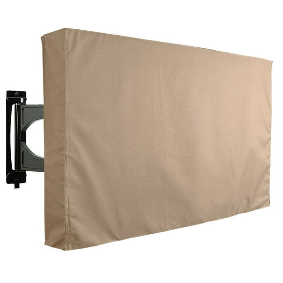 KHOMO GEAR Outdoor TV Cover Brown Universal Weatherproof Protector for 60 - 65 Inch TV - Fits Most Mounts & Brackets