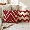 thumbnail image 5 of Square Decorative Throw Pillows Cushion Covers Modern Geometry Print Home Pillowcases 18 X 18 Inch,4 Pack (Red), 5 of 6