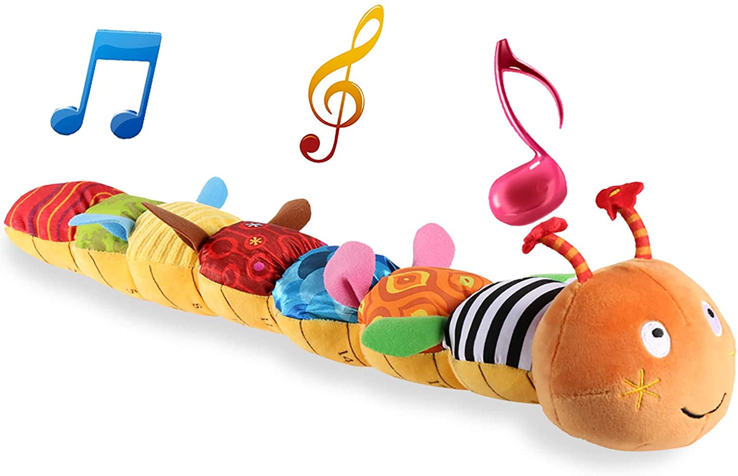 Baby Toys Musical Caterpillar, Infant Toys Crinkle Rattle Soft with