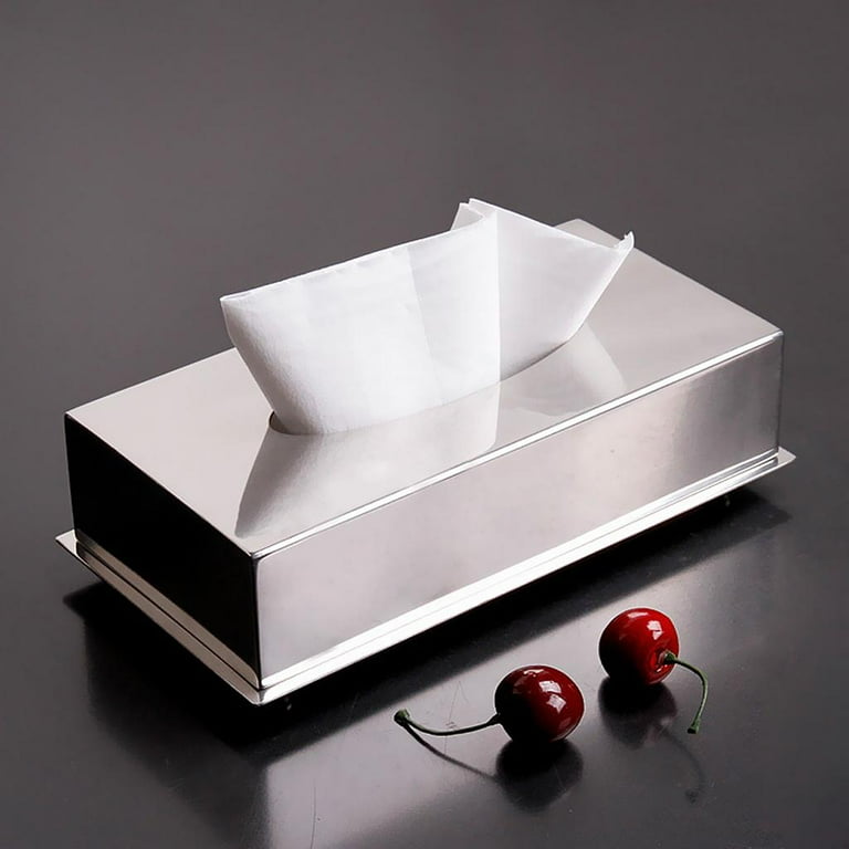 Stainless Steel Tissue Box with Protective Film And - 22 x
