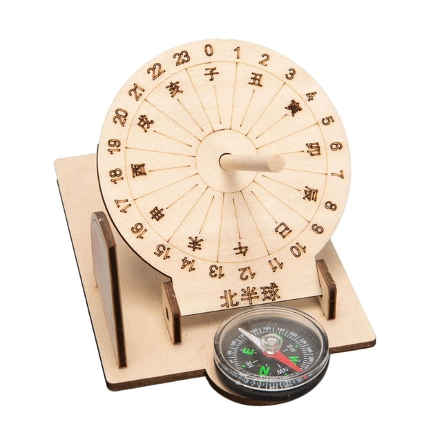 Reloj de sol Modelo Decoraciones Montessori Juguete educativo, Modelo científico Montaje DIY Reloj de sol ecuatorial para exteriores Hogar Niños Niños Hugo juguetes de reloj de sol