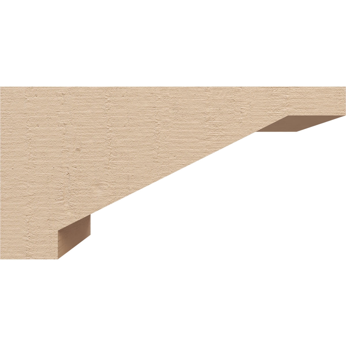 4"W x 8"D x 4"H Wide Burlington Rough Cedar Woodgrain TimberThane Corbel, Primed Tan