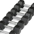 thumbnail image 3 of WF Athletic Supply 5-25Lb Rubber Coated Hex Dumbbell Set with A Frame Storage Rack Non-Slip Hex Shape for Muscle Toning, Strength Building & Weight Loss - Multiple Choices Available, 3 of 9