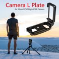 thumbnail image 2 of Cámara DSLR de aluminio L Placa de liberación rápida de la cabeza del trípode para Nikon D750 JShteea El nuevo, 2 of 6