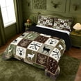 thumbnail image 2 of meiyoeat Jungle Wildlife Moose Queen Comforter Set For Boys Kids,Rustic Farmhouse Hunting Comforter Sets Queen For Men,Black Reversible,3 Pieces, 2 of 7