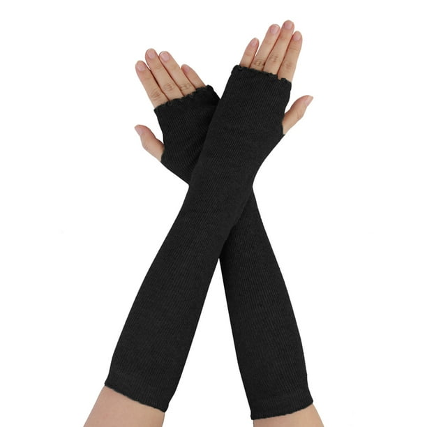 Allegra K Allegra K Women's Elbow Length Thumbhole Arm Warmer